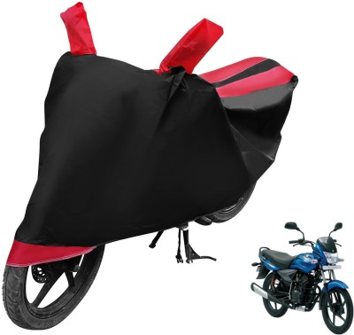 Auto Hub Two Wheeler Cover for Bajaj(Platina 125, Black, Red)