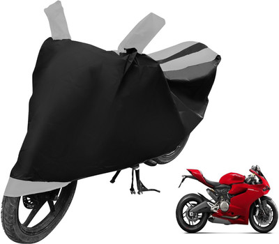 MOCKHE Two Wheeler Cover for Ducati(899 Panigale, Black, Silver)