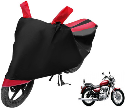 Auto Hub Two Wheeler Cover for Royal Enfield(Bullet 350 Twinspark, Black, Red)