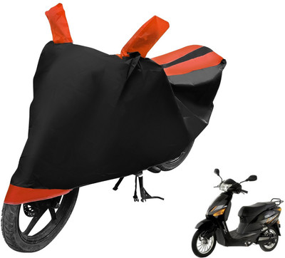 Auto Hub Two Wheeler Cover for Hero(Electric Zippy, Black, Orange)