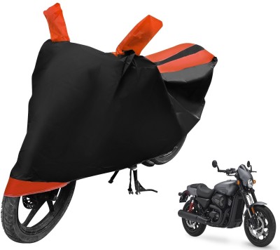 Auto Hub Two Wheeler Cover for Harley Davidson(Black, Orange)