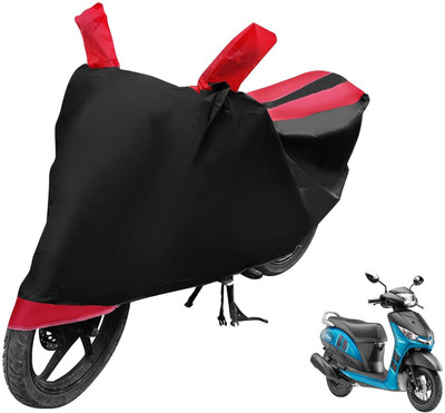 Auto Hub Two Wheeler Cover for Yamaha(Alpha, Black, Red)