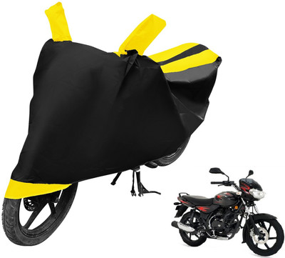 Auto Hub Two Wheeler Cover for Bajaj(Discover, Black, Yellow)