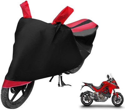 MOCKHE Two Wheeler Cover for Ducati(Multistrada, Black, Red)
