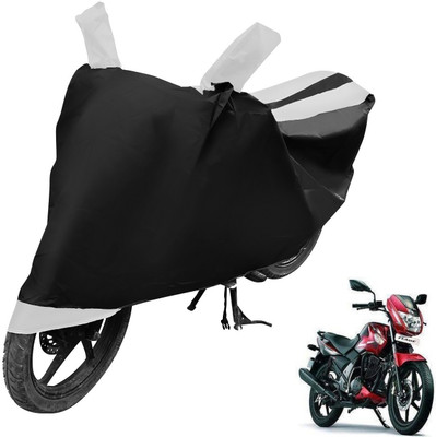 Auto Hub Two Wheeler Cover for TVS(Flame SR125, Black, White)