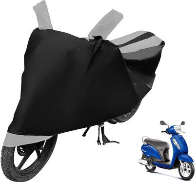 Auto Hub Two Wheeler Cover for Suzuki(Access 125, Black, Silver)
