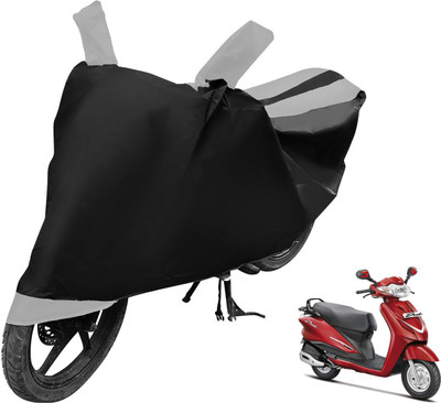 Auto Hub Two Wheeler Cover for Hero(Duet, Black, Silver)