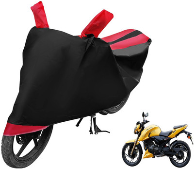 MOCKHE Two Wheeler Cover for TVS(Apache RTR 200 4V, Black, Red)