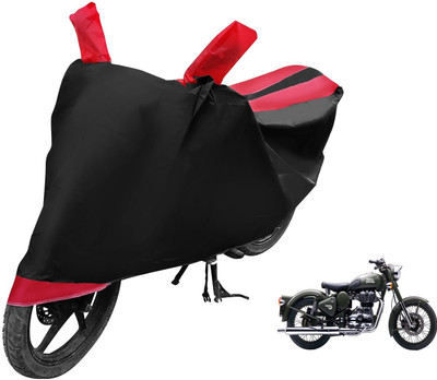 MOCKHE Two Wheeler Cover for Royal Enfield(Battle Green, Black, Red)