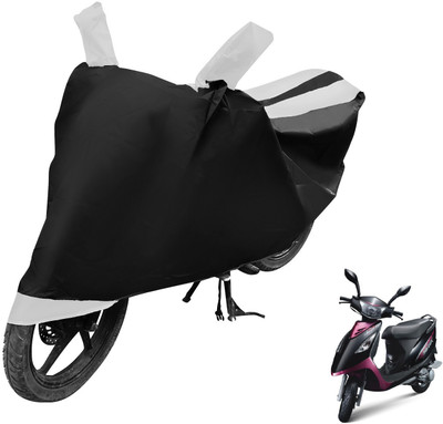 Auto Hub Two Wheeler Cover for TVS(Scooty Streak, Black, White)
