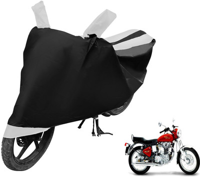 Auto Hub Two Wheeler Cover for Royal Enfield(Electra 5S, Black, White)