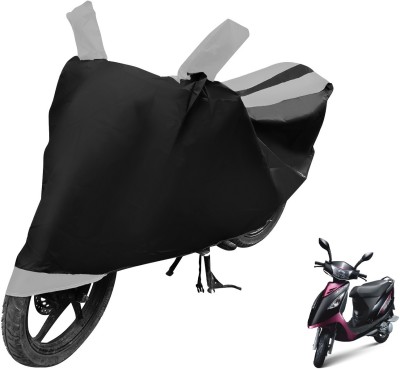 MOCKHE Two Wheeler Cover for TVS(Scooty Streak, Black, Silver)