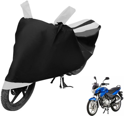 MOCKHE Two Wheeler Cover for Bajaj(Discover 150 s, Black, White)