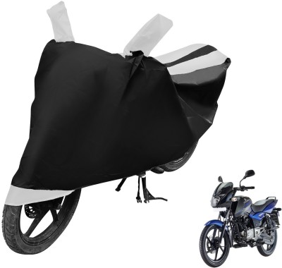 Auto Hub Two Wheeler Cover for Bajaj(Pulsar 150 DTS-i, Black, White)