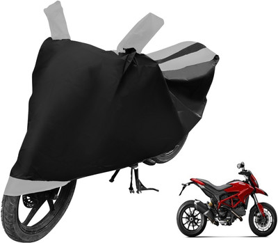 Auto Hub Two Wheeler Cover for Ducati(Hypermotard, Black, Silver)