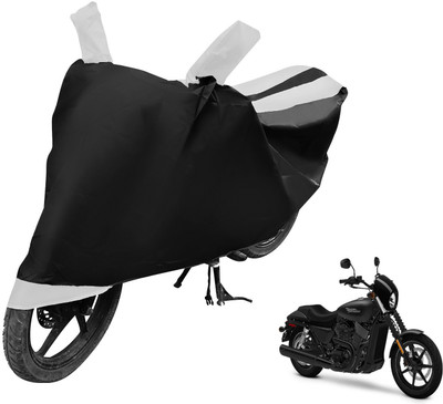 MOCKHE Two Wheeler Cover for Harley Davidson(Black, White)