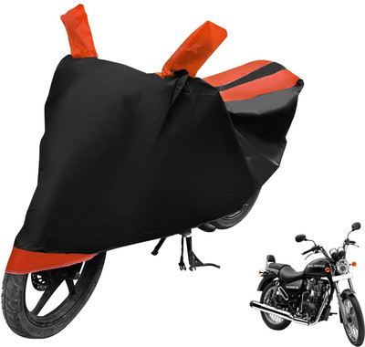 Auto Hub Two Wheeler Cover for Royal Enfield(Thunderbird 350, Black, Orange)