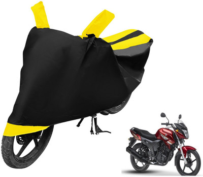 MOCKHE Two Wheeler Cover for Yamaha(SZ X, Black, Yellow)