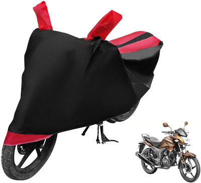 Auto Hub Two Wheeler Cover for Hero(Hunk, Black, Red)