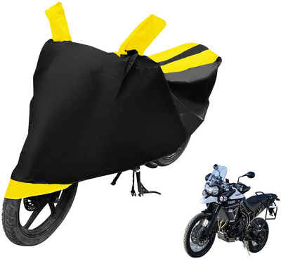MOCKHE Two Wheeler Cover for Triumph(Tiger 800 XCA, Black, Yellow)