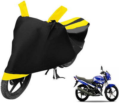 Auto Hub Two Wheeler Cover for Yamaha(Gladiator RS, Black, Yellow)