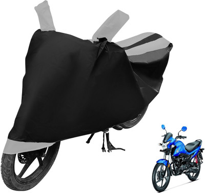 MOCKHE Two Wheeler Cover for Honda(Livo, Black, Silver)