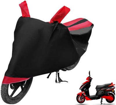 Auto Hub Two Wheeler Cover for Kinetic(Nova, Black, Red)