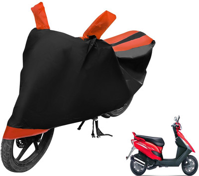 Auto Hub Two Wheeler Cover for Bajaj(Kristal, Black, Orange)