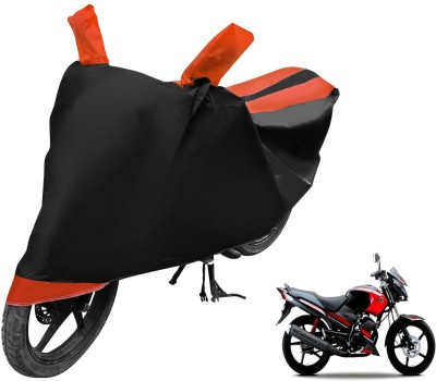 MOCKHE Two Wheeler Cover for Yamaha(Gladiator, Black, Orange)