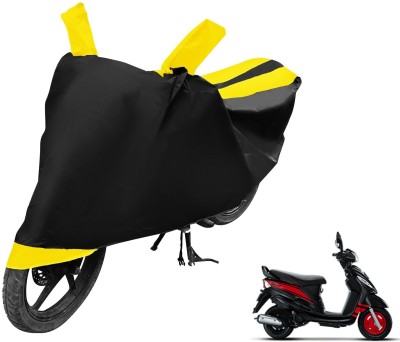 MOCKHE Two Wheeler Cover for Mahindra(Rodeo, Black, Yellow)