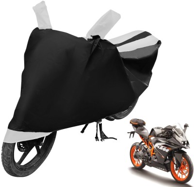 Auto Hub Two Wheeler Cover for KTM(RC 200, Black, White)