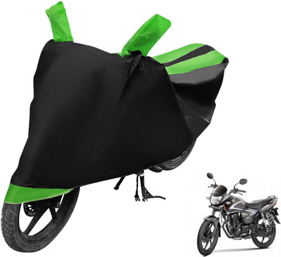 Auto Hub Two Wheeler Cover for Honda(CB Shine, Black, Green)