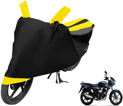 Auto Hub Two Wheeler Cover for Bajaj(Discover 135, Black, Yellow)