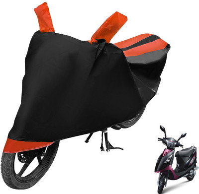 Auto Hub Two Wheeler Cover for TVS(Streek, Black, Orange)