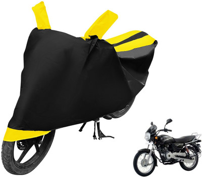Auto Hub Two Wheeler Cover for Bajaj(Boxer, Black, Yellow)