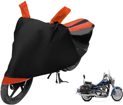 Auto Hub Two Wheeler Cover for Triumph(Black, Orange)