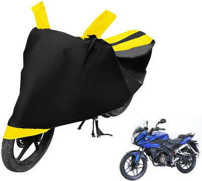 Auto Hub Two Wheeler Cover for Bajaj(Pulsar AS 150, Black, Yellow)
