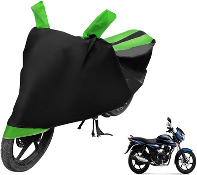 Auto Hub Two Wheeler Cover for Bajaj(Discover 135, Black, Green)