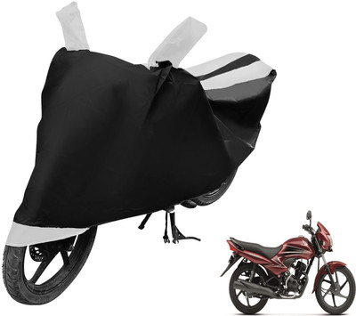MOCKHE Two Wheeler Cover for Honda(Dream Yuga, Black, White)