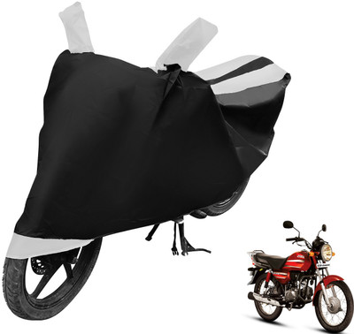 Auto Hub Two Wheeler Cover for Hero(CD Dawn, Black, White)