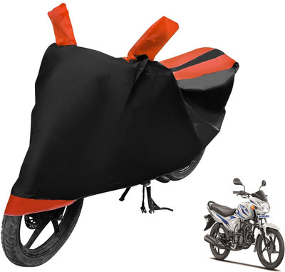 Auto Hub Two Wheeler Cover for Suzuki(Hayate, Black, Orange)