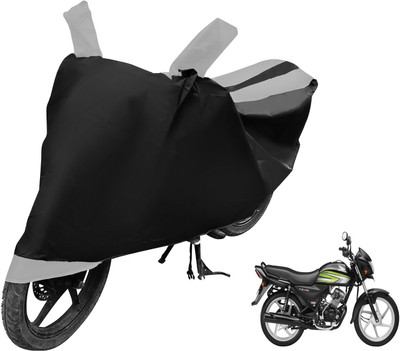 Auto Hub Two Wheeler Cover for Honda(CD 110 Dream, Black, Silver)