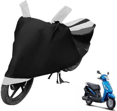 Auto Hub Two Wheeler Cover for Suzuki(Zeus, Black, White)