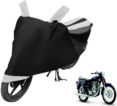 Auto Hub Two Wheeler Cover for Royal Enfield(Black, White)