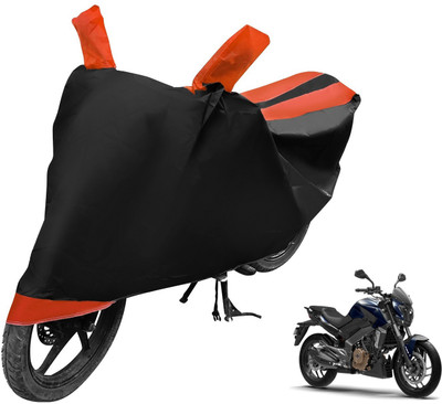 MOCKHE Two Wheeler Cover for Bajaj(Dominar, Black, Orange)