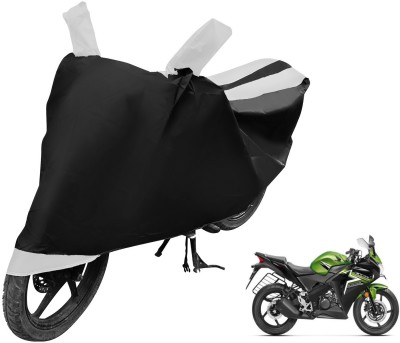 MOCKHE Two Wheeler Cover for Honda(CBR 150R, Black, White)