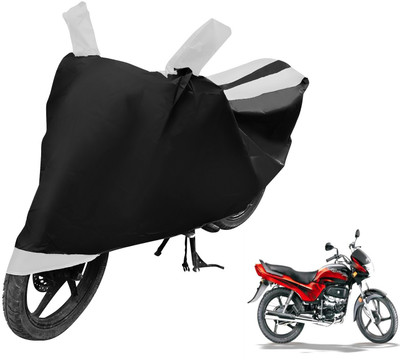 Auto Hub Two Wheeler Cover for Hero(Passion Plus, Black, White)