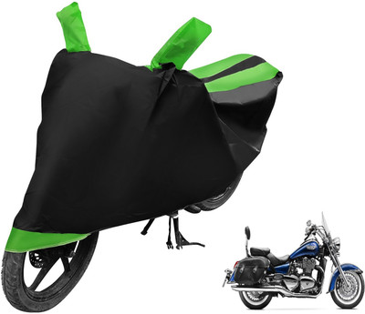 Auto Hub Two Wheeler Cover for Triumph(Black, Green)