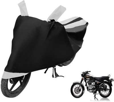 Auto Hub Two Wheeler Cover for Royal Enfield(Electra Delux, Black, White)