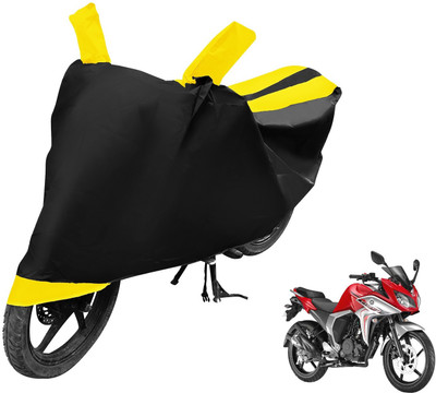 Auto Hub Two Wheeler Cover for Yamaha(Fazer, Black, Yellow)